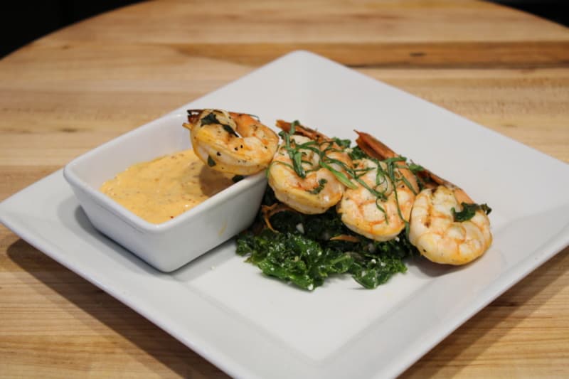 Shrimp Skewer close up