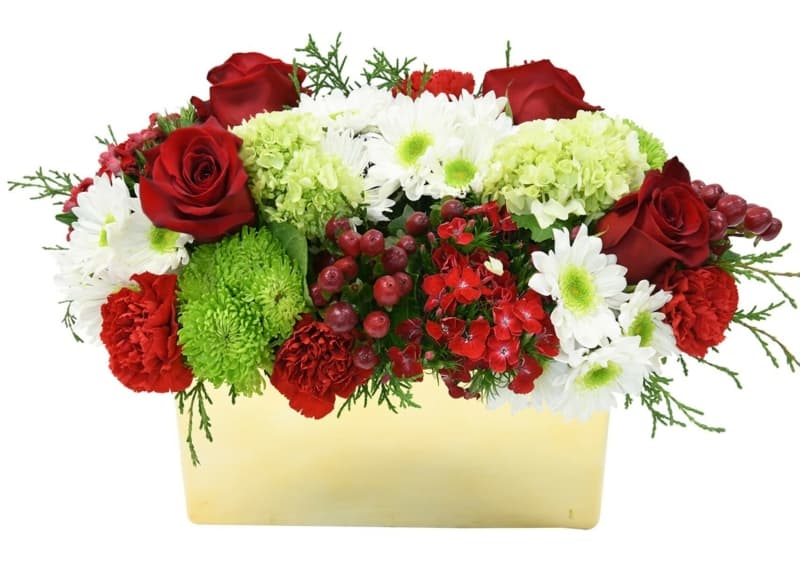 Christmas centerpiece vase