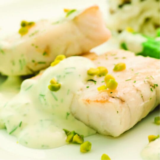 Curried Petrale Sole with Yogurt Sauce