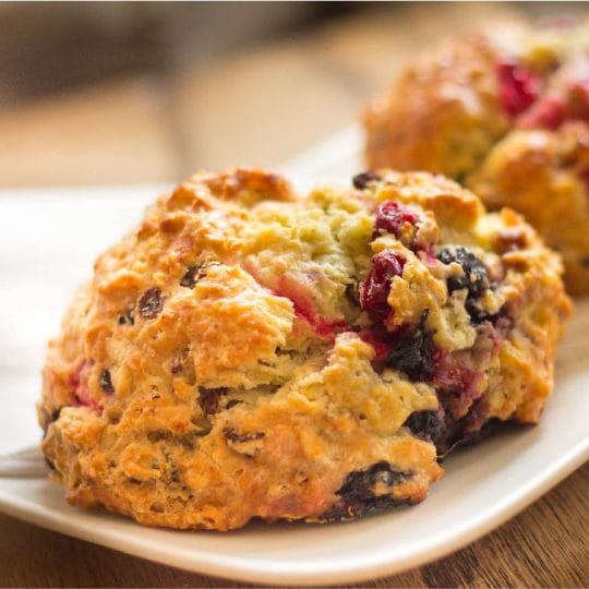 Cherry Cornmeal Scones
