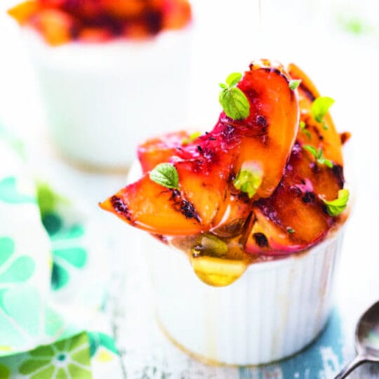 Grilled Peaches and Vanilla Yogurt