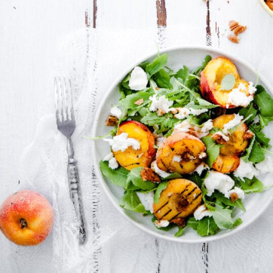 Peach and Burrata Salad