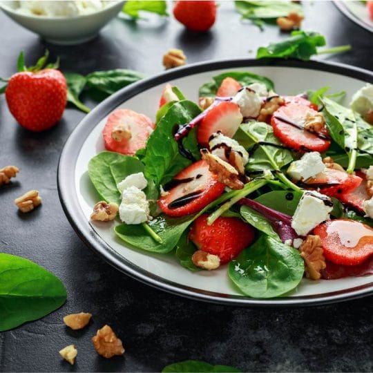 Local Strawberry, Avocado and Kale Salad