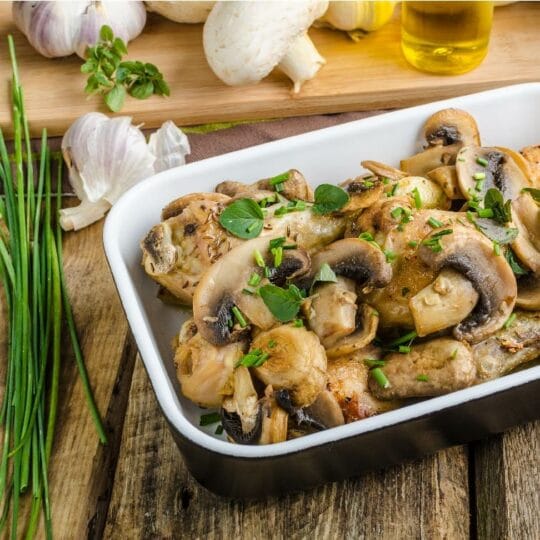 Braised Chicken with Shiitake Mushroom Sauce