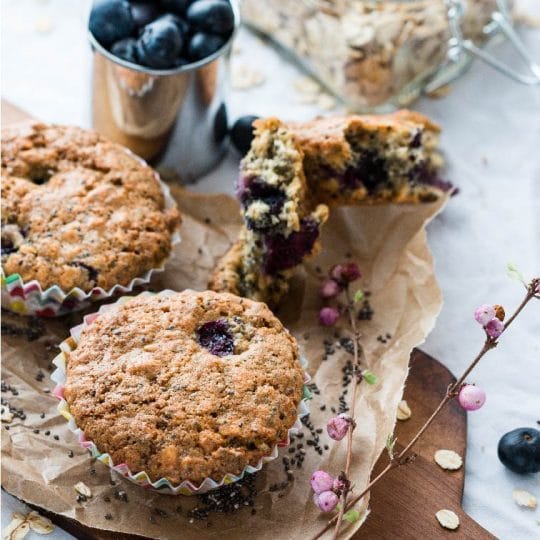 Blueberry Oatmeal Muffins
