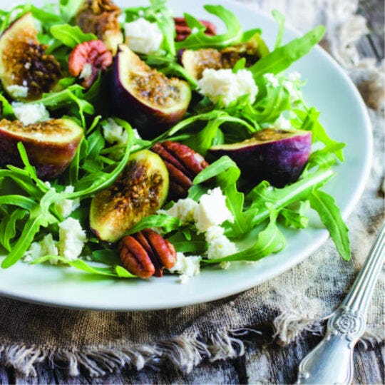 Dried Fig, Goat Cheese and Arugula Salad