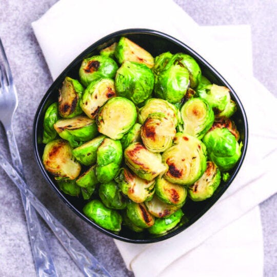 Garlic Braised Brussels Sprouts