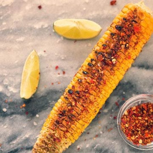 Roasted Corn with Cayenne and Lime