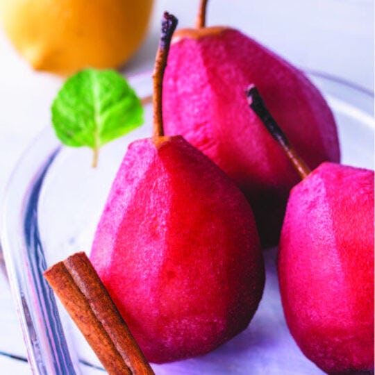 Gingery Poached Pears