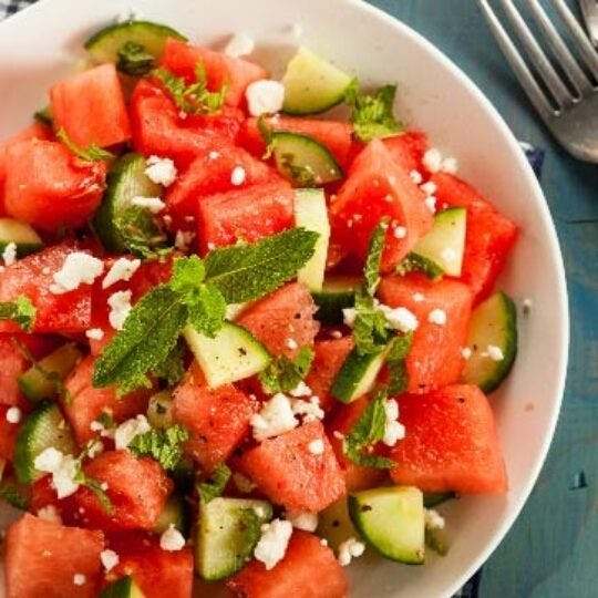 Spanish Watermelon Salad