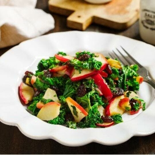 Sauteed Baby Kale with Apples