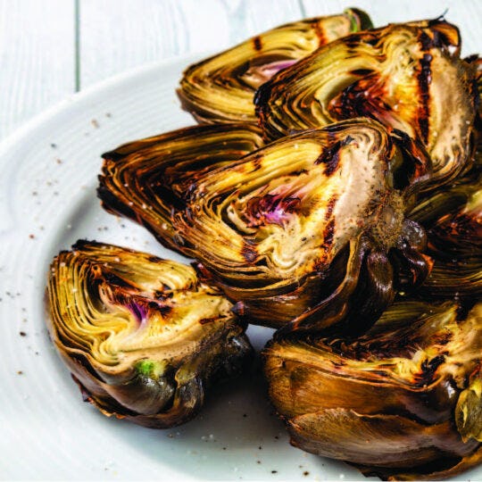Grilled Artichokes with Garlic Butter
