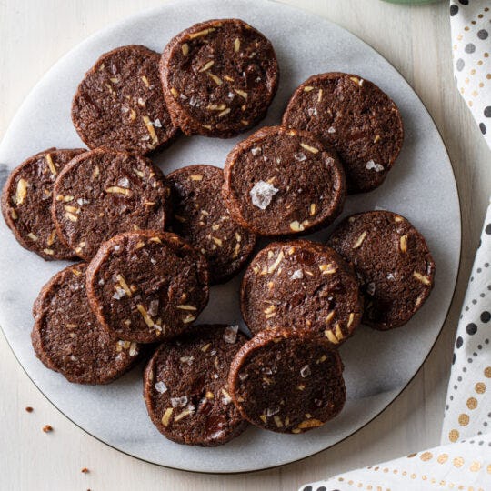 Salted Chocolate Almond Cookies