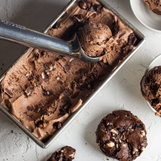 Triple Chocolate Cookie Dough Ice Cream (With Cookies!)