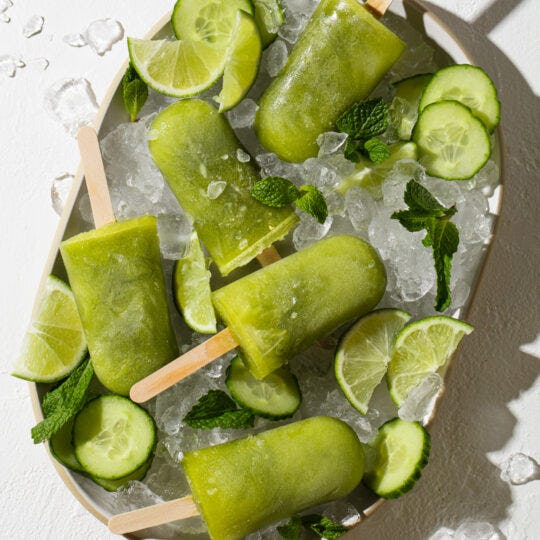 Cucumber Lime Popsicles