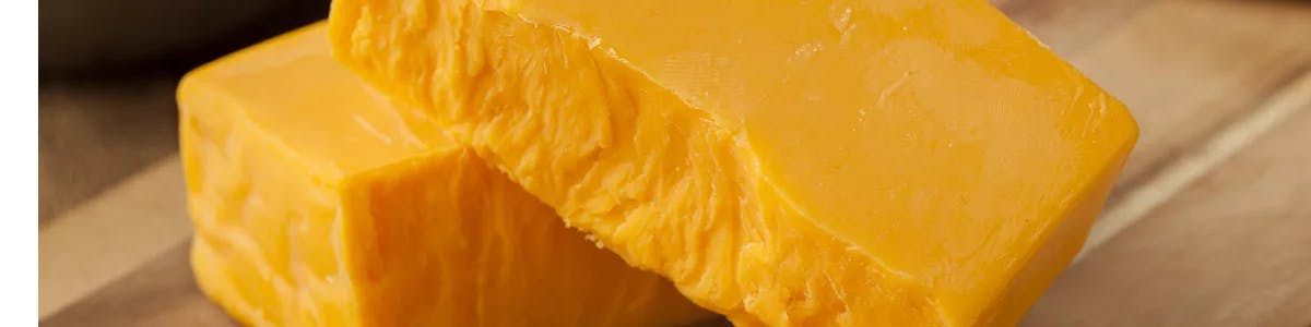 Cheddar cheese block