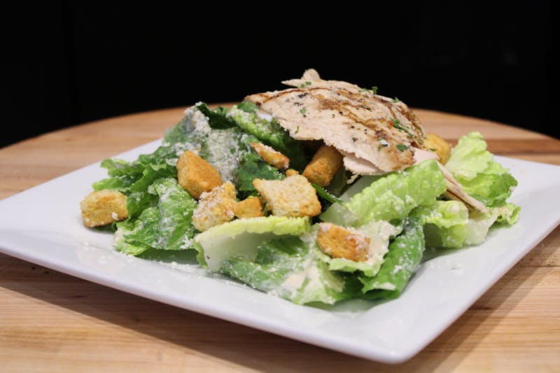 Caesar Salad w Chicken close up