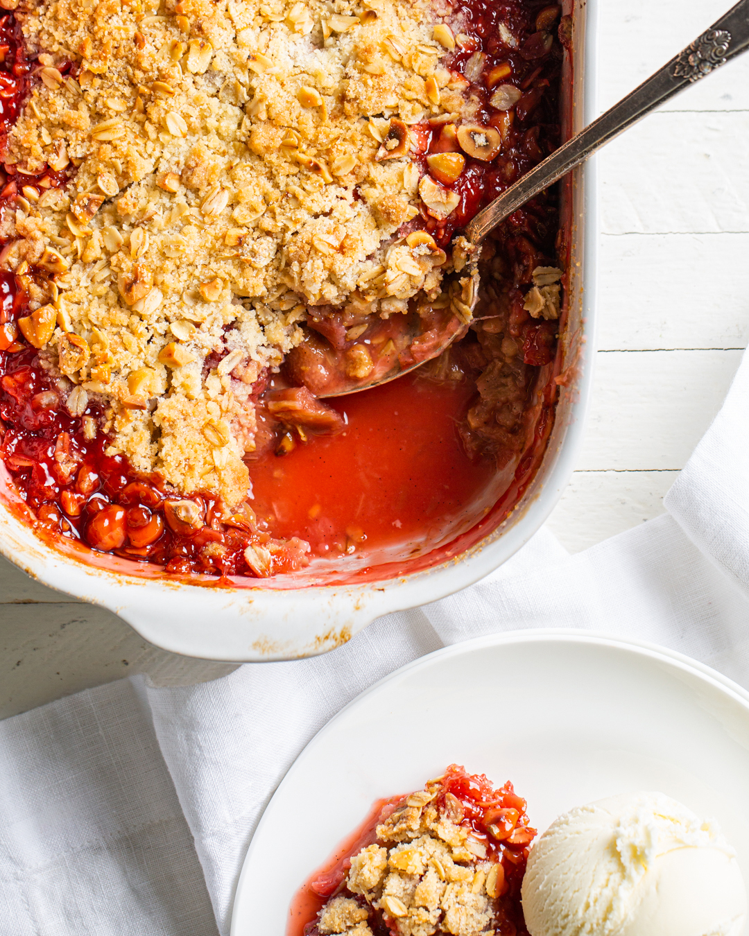 Strawberry Rhubarb Crumble